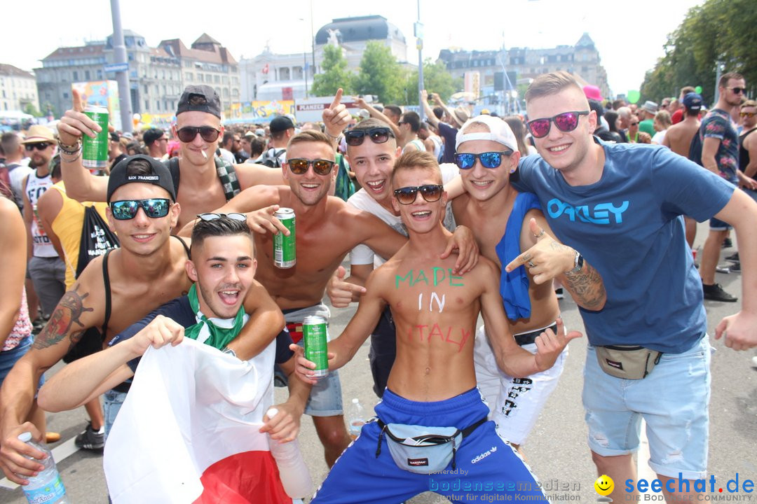 Streetparade 2018 - Culture of tolerance: Zuerich, 11.08.2018