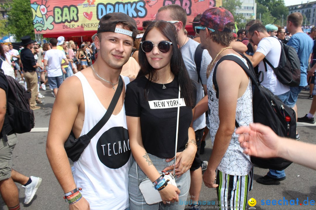 Streetparade 2018 - Culture of tolerance: Zuerich, 11.08.2018