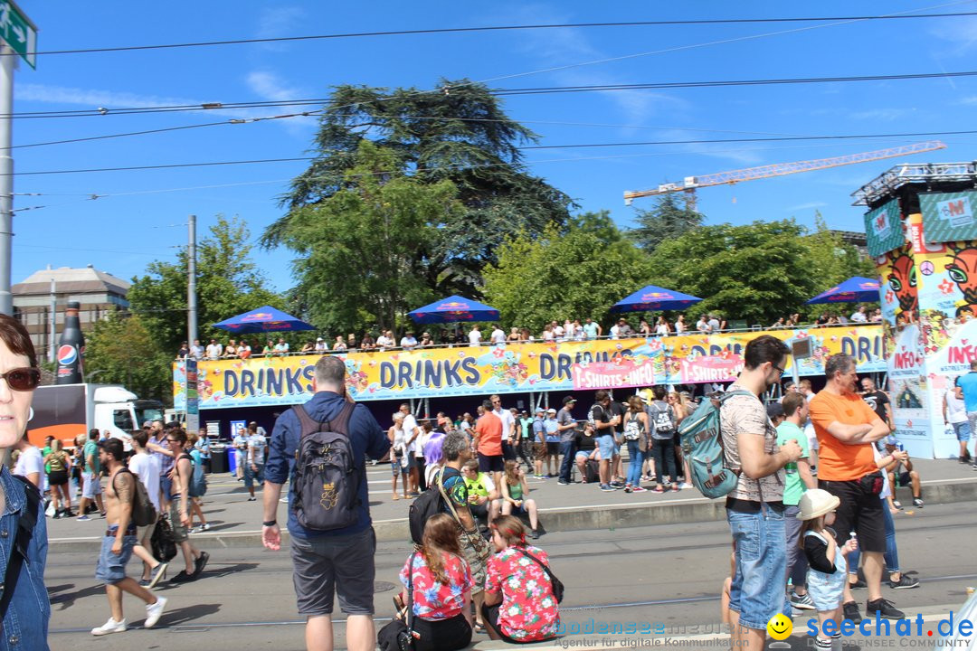 Streetparade 2018 - Culture of tolerance: Zuerich, 11.08.2018