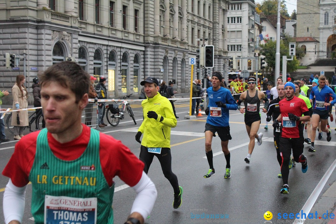 Swiss City Marathon: Lucerne Luzern Schweiz Switzerland, 28.10.2018