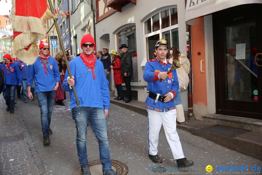 Fasnetsumzug mit Narrenbaumstellen: Meersburg am Bodensee, 24.02.2019