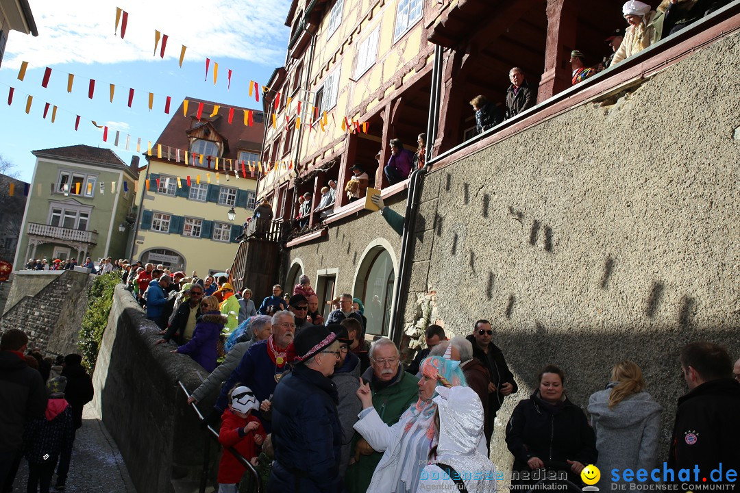 Fasnetsumzug mit Narrenbaumstellen: Meersburg am Bodensee, 24.02.2019