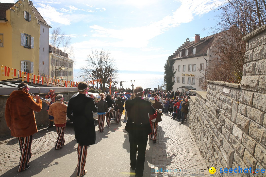 Fasnetsumzug mit Narrenbaumstellen: Meersburg am Bodensee, 24.02.2019