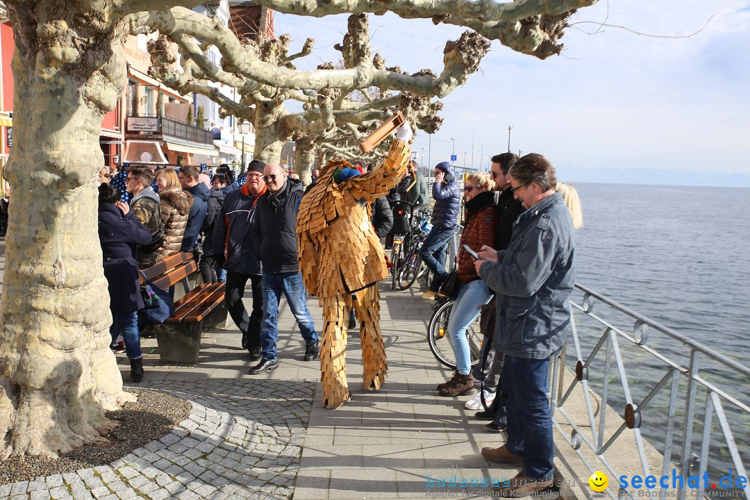 Fasnetsumzug mit Narrenbaumstellen: Meersburg am Bodensee, 24.02.2019