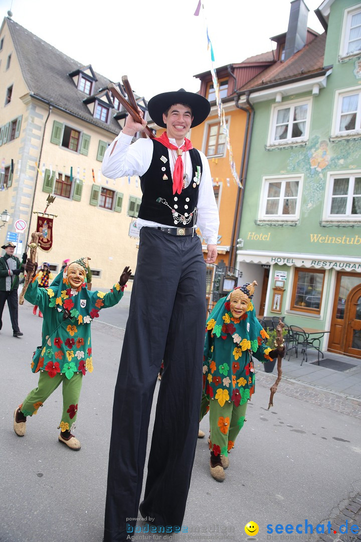 Fasnetsumzug mit Narrenbaumstellen: Meersburg am Bodensee, 24.02.2019