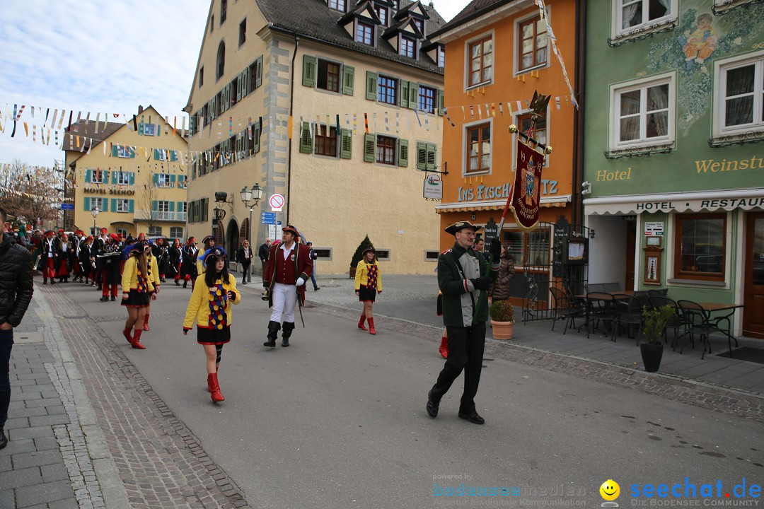 Fasnetsumzug mit Narrenbaumstellen: Meersburg am Bodensee, 24.02.2019