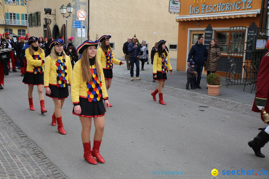 Fasnetsumzug mit Narrenbaumstellen: Meersburg am Bodensee, 24.02.2019