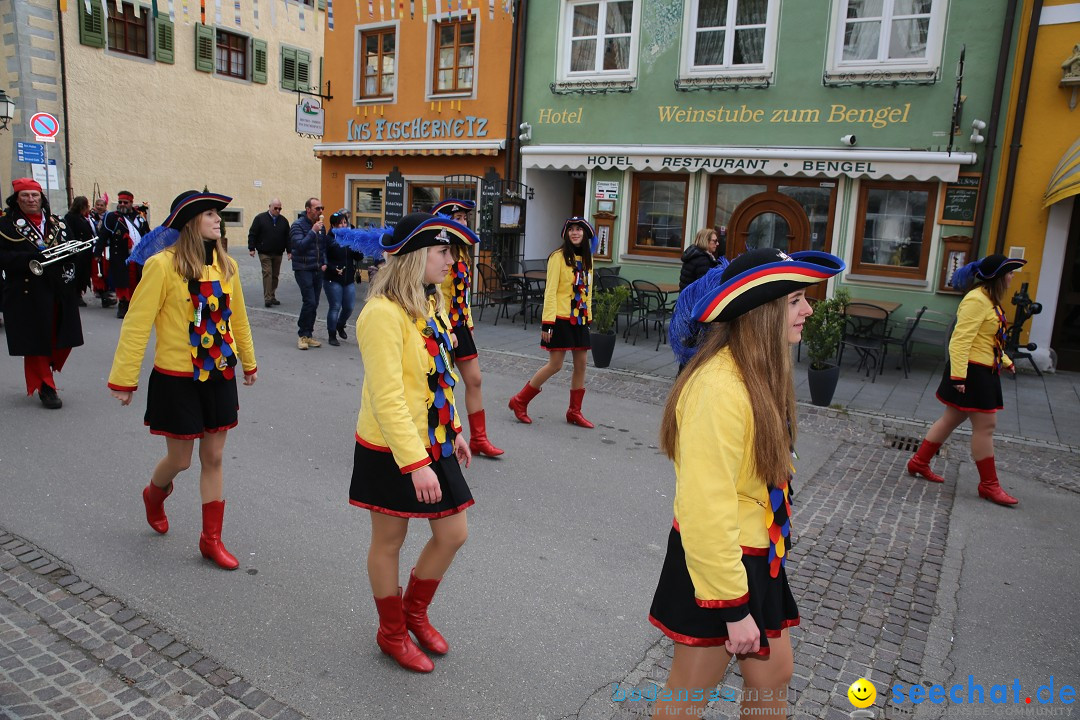 Fasnetsumzug mit Narrenbaumstellen: Meersburg am Bodensee, 24.02.2019