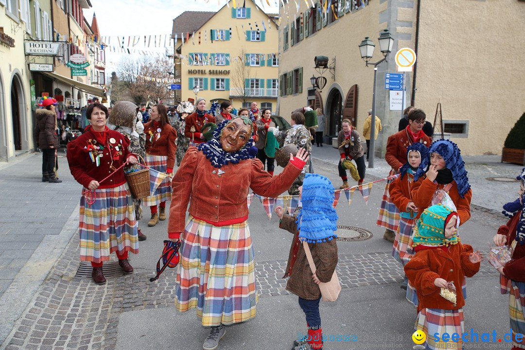 Fasnetsumzug mit Narrenbaumstellen: Meersburg am Bodensee, 24.02.2019