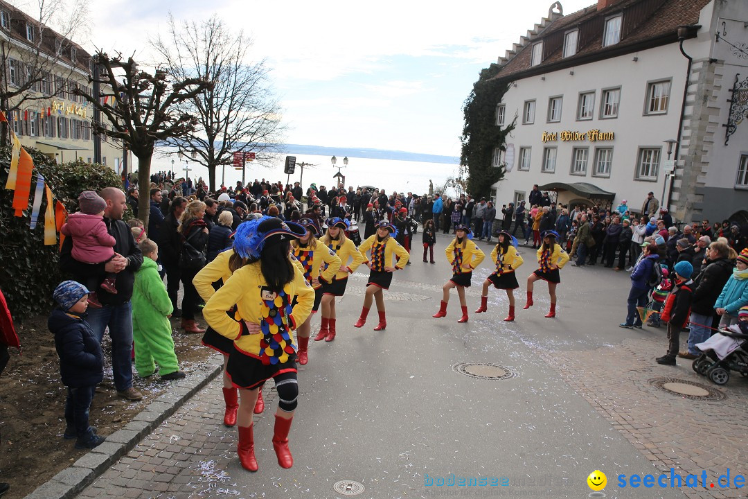 Fasnetsumzug mit Narrenbaumstellen: Meersburg am Bodensee, 24.02.2019