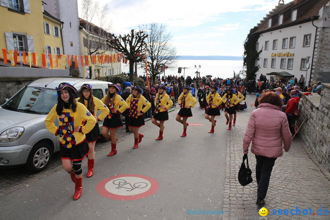 Fasnetsumzug mit Narrenbaumstellen: Meersburg am Bodensee, 24.02.2019