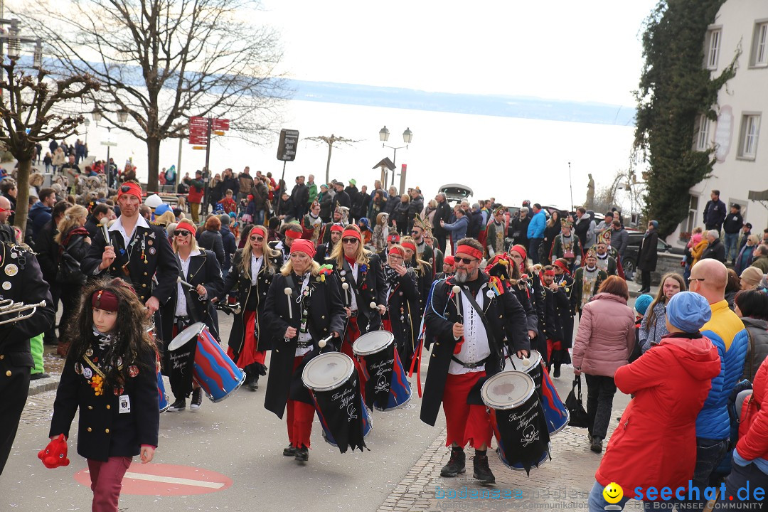 Fasnetsumzug mit Narrenbaumstellen: Meersburg am Bodensee, 24.02.2019