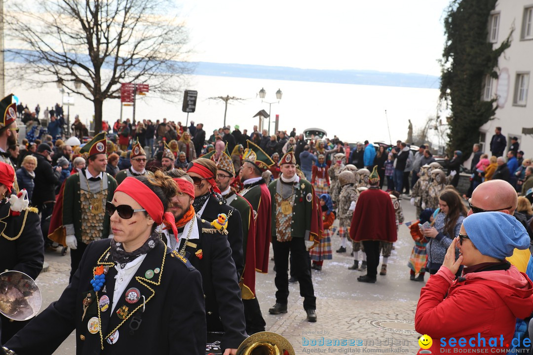 Fasnetsumzug mit Narrenbaumstellen: Meersburg am Bodensee, 24.02.2019