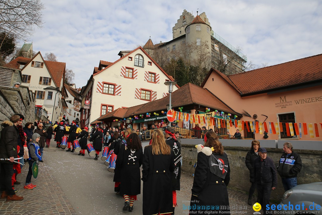 Fasnetsumzug mit Narrenbaumstellen: Meersburg am Bodensee, 24.02.2019