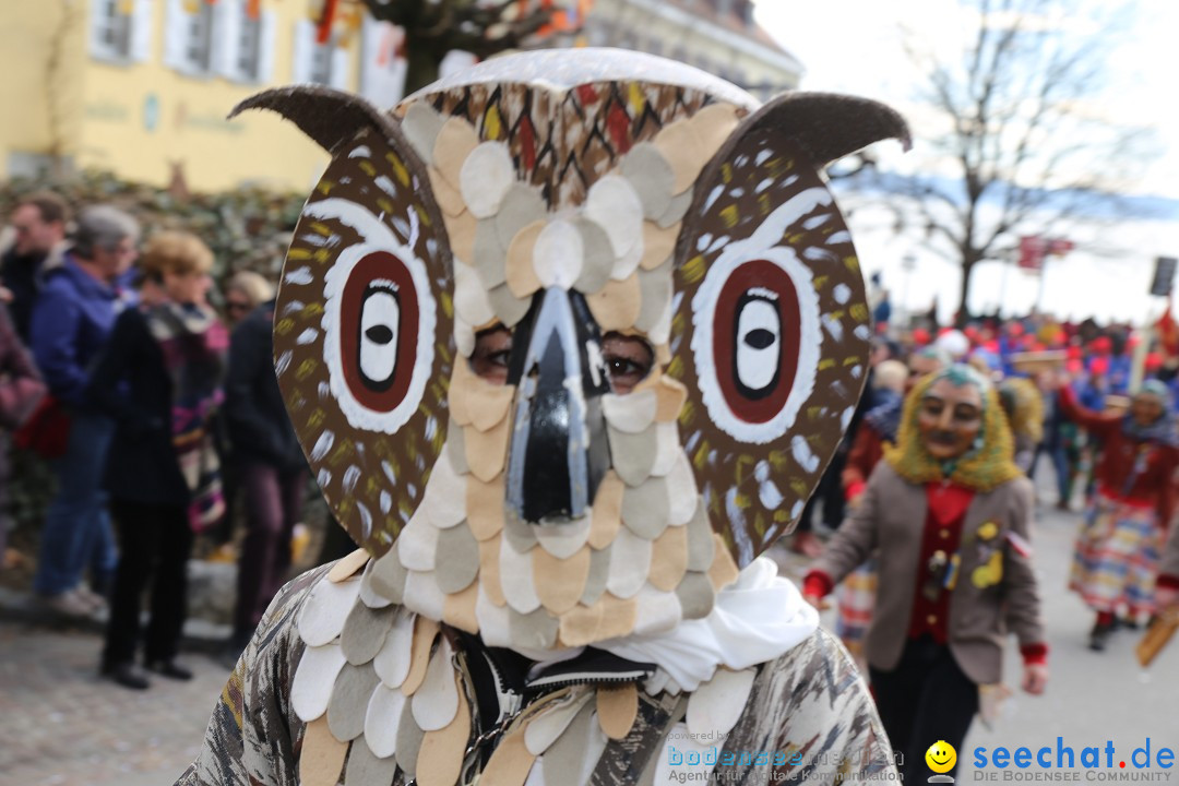 Fasnetsumzug mit Narrenbaumstellen: Meersburg am Bodensee, 24.02.2019