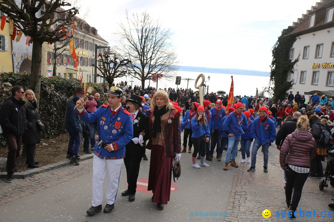 Fasnetsumzug mit Narrenbaumstellen: Meersburg am Bodensee, 24.02.2019