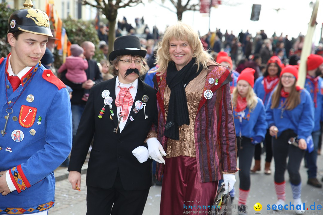 Fasnetsumzug mit Narrenbaumstellen: Meersburg am Bodensee, 24.02.2019