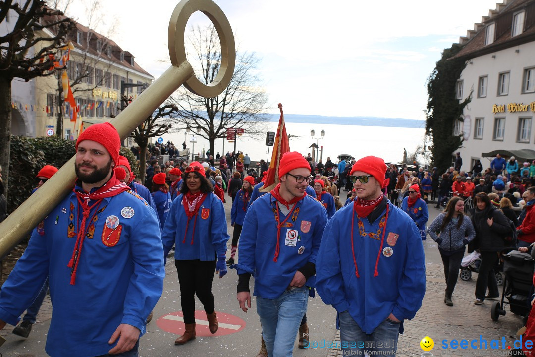 Fasnetsumzug mit Narrenbaumstellen: Meersburg am Bodensee, 24.02.2019