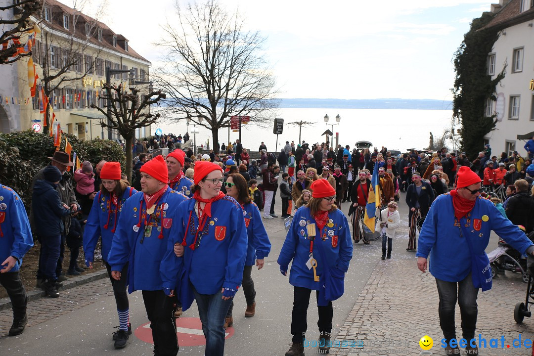 Fasnetsumzug mit Narrenbaumstellen: Meersburg am Bodensee, 24.02.2019