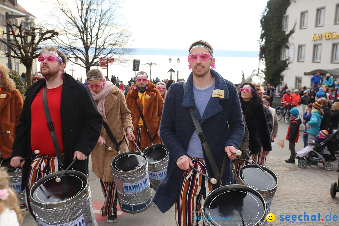 Fasnetsumzug mit Narrenbaumstellen: Meersburg am Bodensee, 24.02.2019