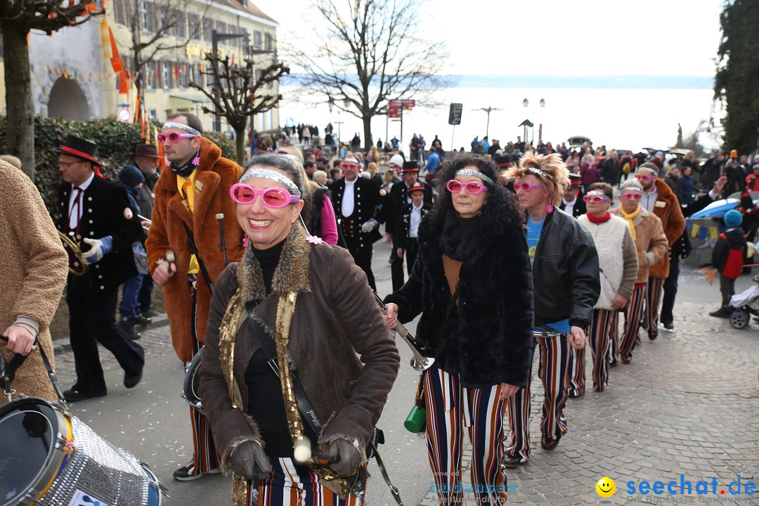 Fasnetsumzug mit Narrenbaumstellen: Meersburg am Bodensee, 24.02.2019