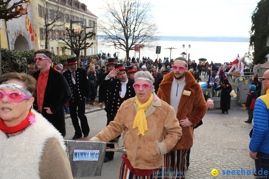 Fasnetsumzug mit Narrenbaumstellen: Meersburg am Bodensee, 24.02.2019