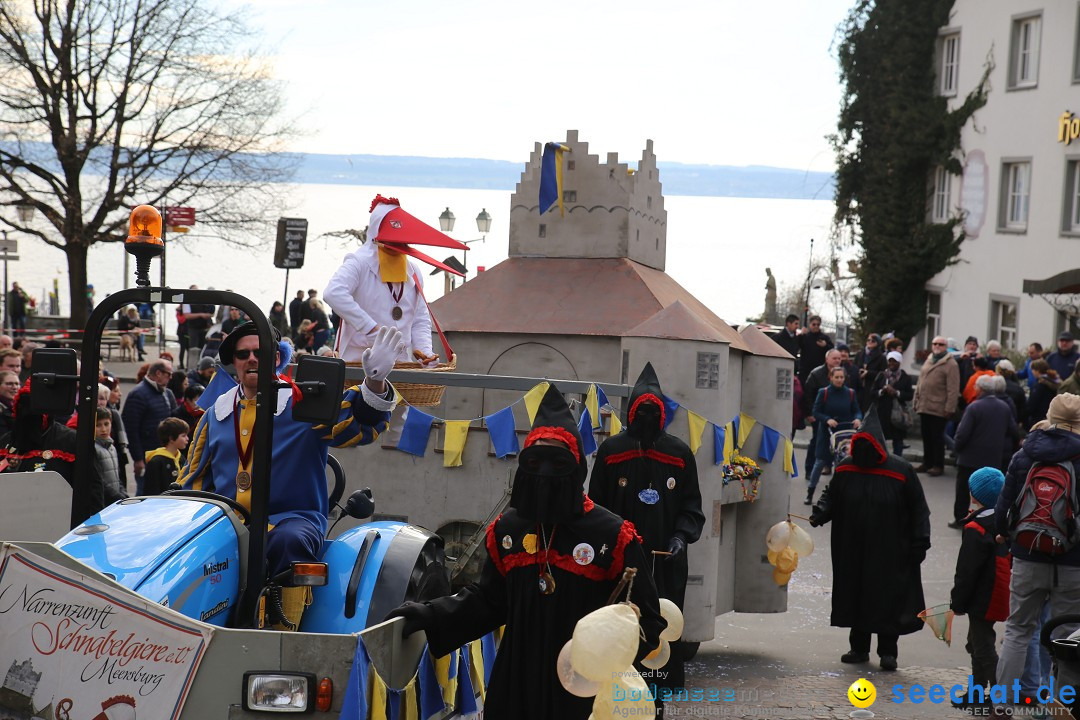 Fasnetsumzug mit Narrenbaumstellen: Meersburg am Bodensee, 24.02.2019