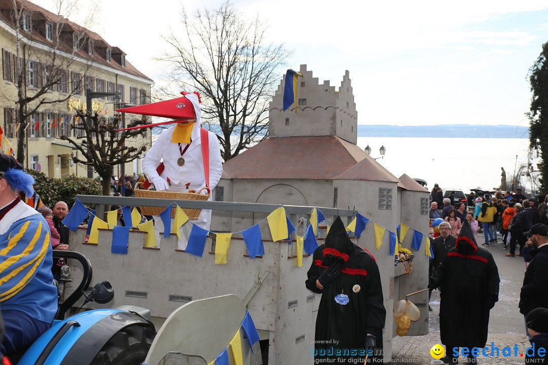 Fasnetsumzug mit Narrenbaumstellen: Meersburg am Bodensee, 24.02.2019