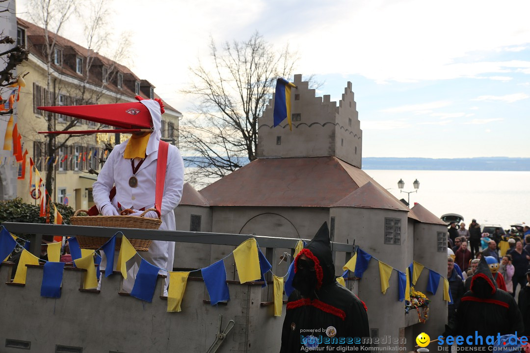 Fasnetsumzug mit Narrenbaumstellen: Meersburg am Bodensee, 24.02.2019