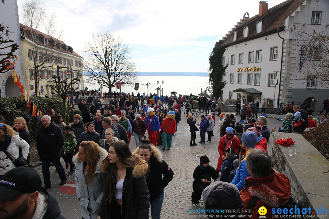 Fasnetsumzug mit Narrenbaumstellen: Meersburg am Bodensee, 24.02.2019