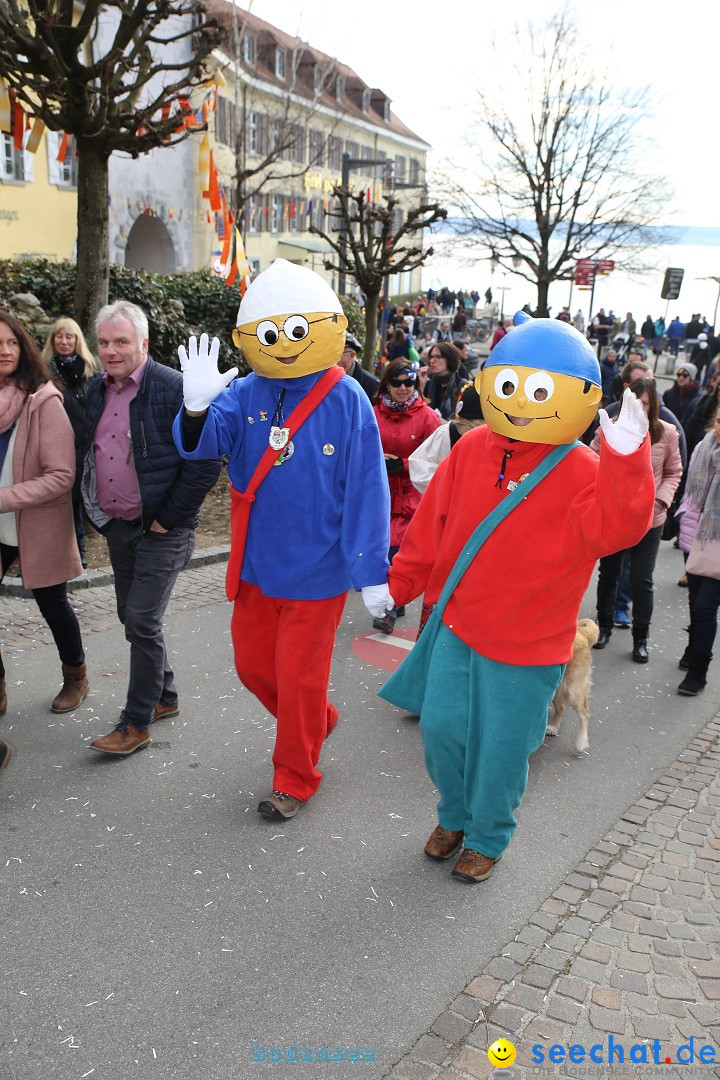 Fasnetsumzug mit Narrenbaumstellen: Meersburg am Bodensee, 24.02.2019