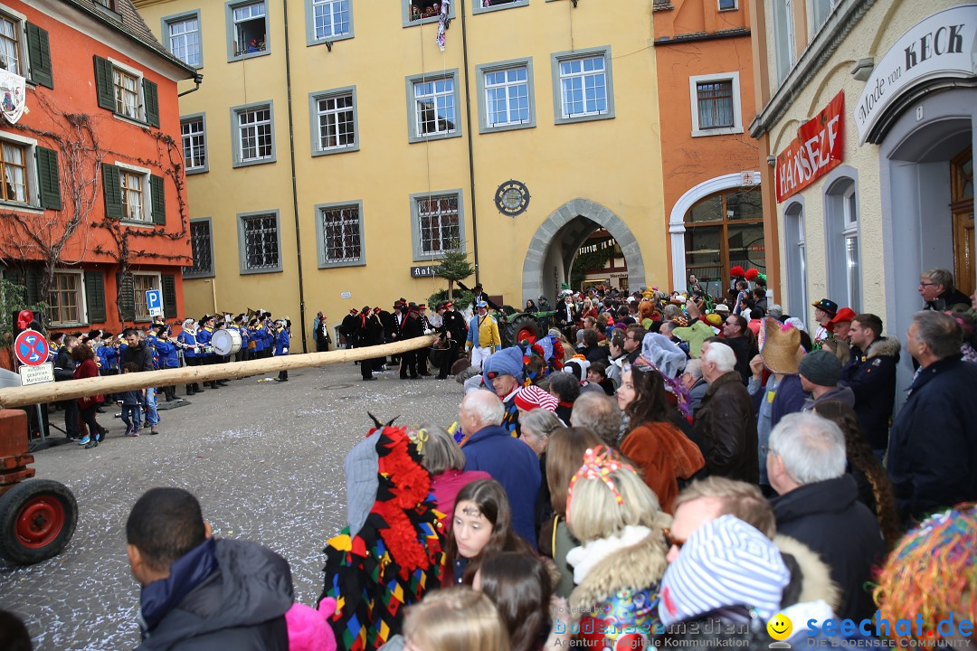 Fasnetsumzug mit Narrenbaumstellen: Meersburg am Bodensee, 24.02.2019