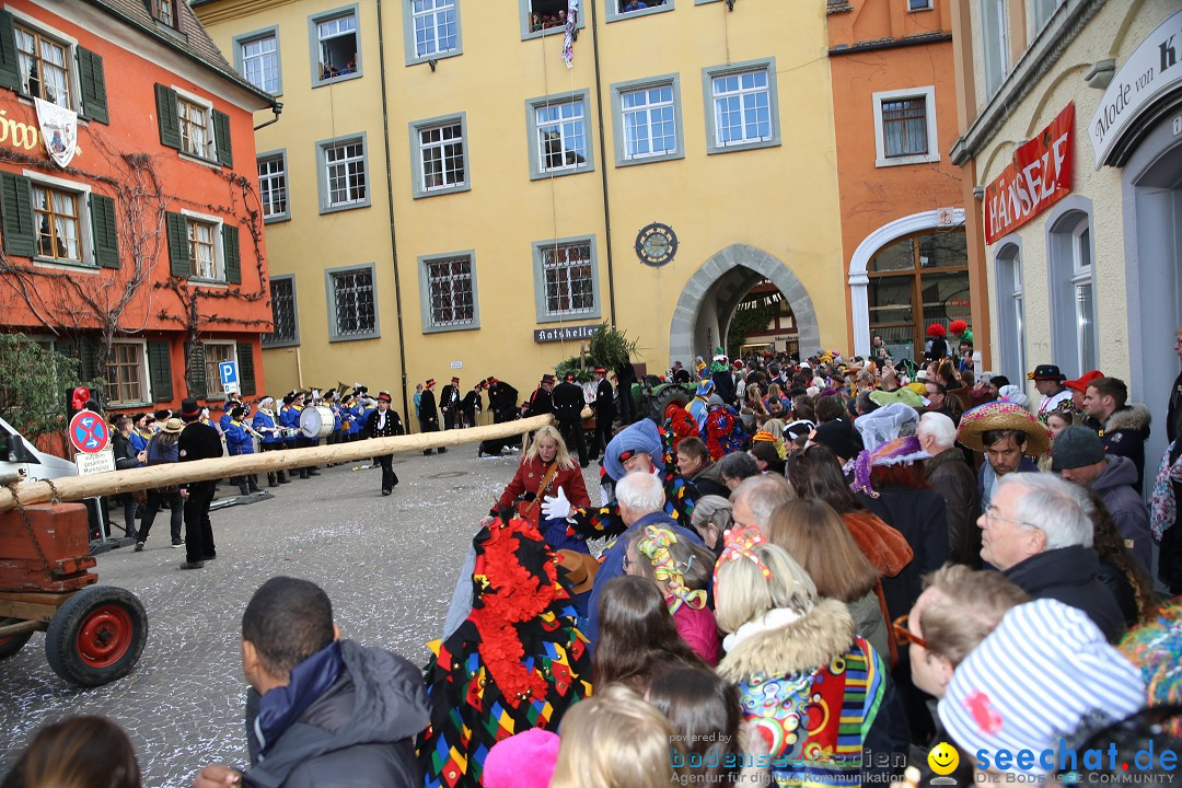 Fasnetsumzug mit Narrenbaumstellen: Meersburg am Bodensee, 24.02.2019