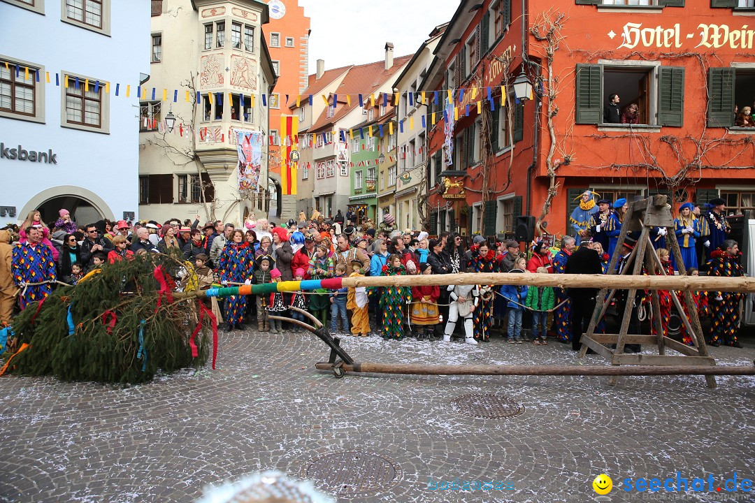 Fasnetsumzug mit Narrenbaumstellen: Meersburg am Bodensee, 24.02.2019