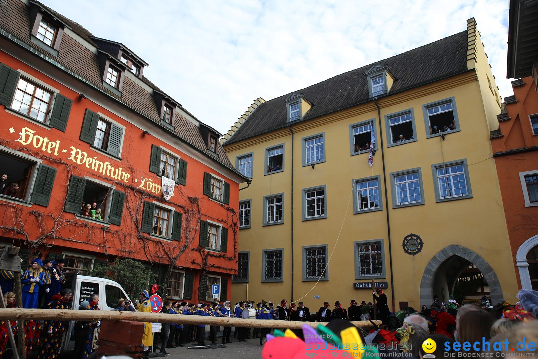 Fasnetsumzug mit Narrenbaumstellen: Meersburg am Bodensee, 24.02.2019