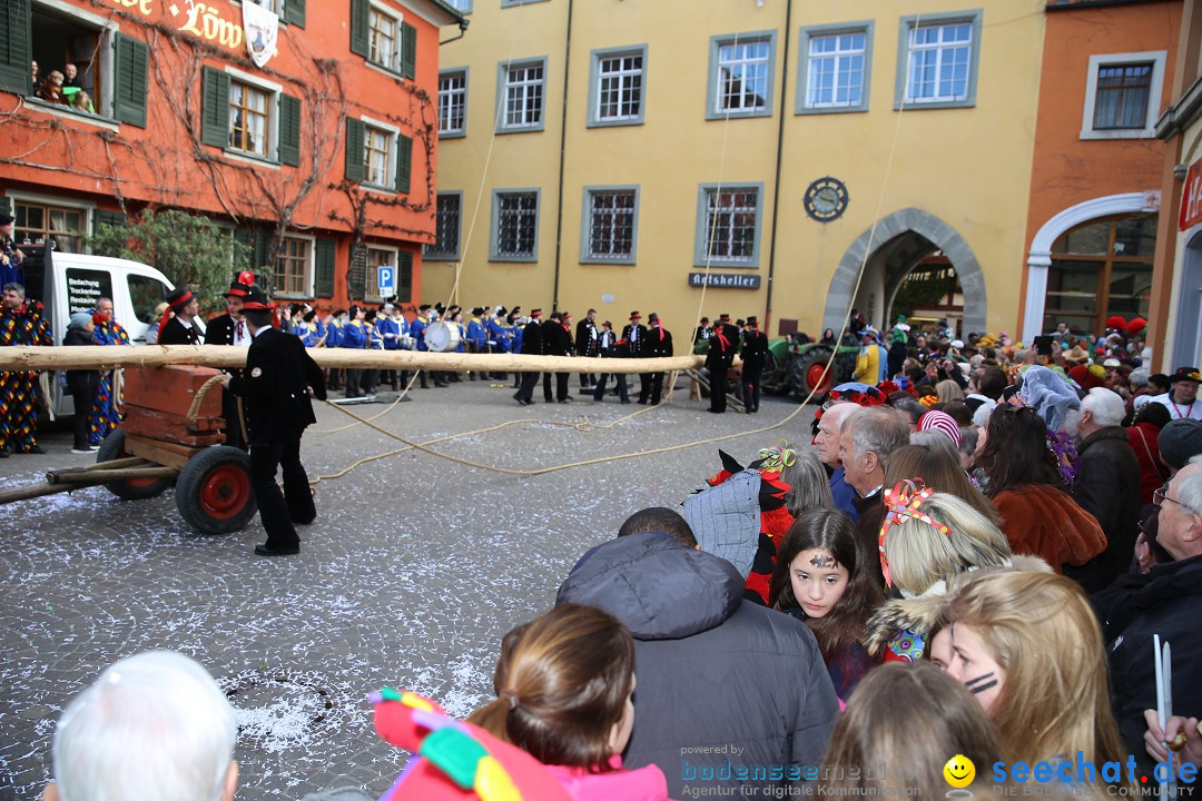 Fasnetsumzug mit Narrenbaumstellen: Meersburg am Bodensee, 24.02.2019