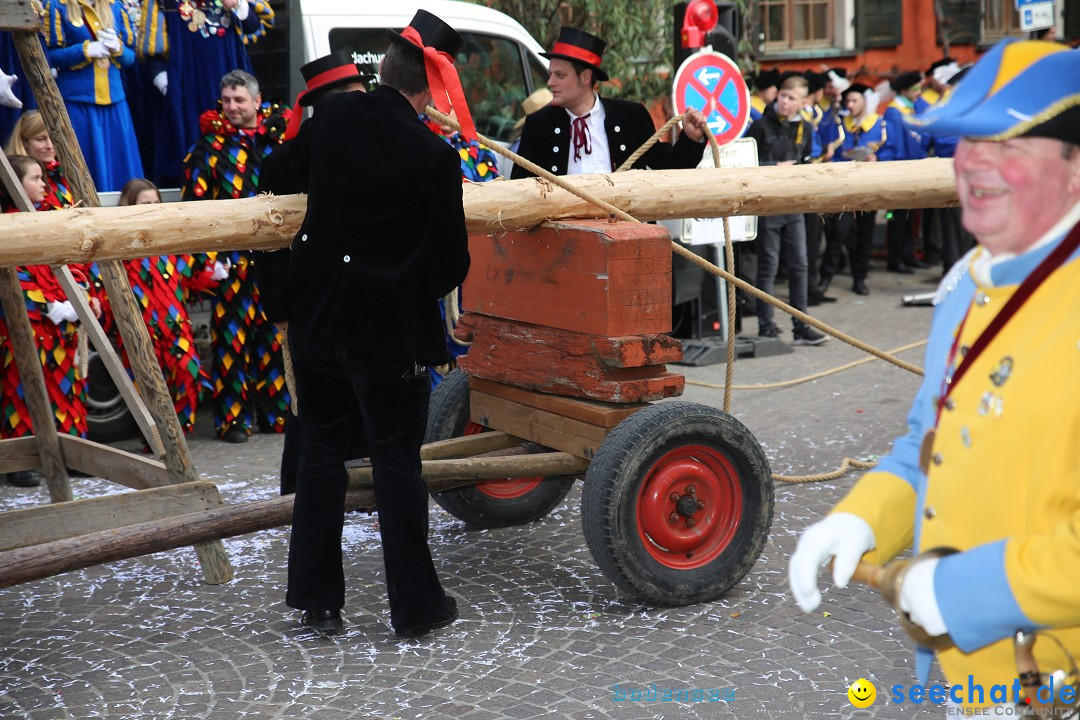 Fasnetsumzug mit Narrenbaumstellen: Meersburg am Bodensee, 24.02.2019