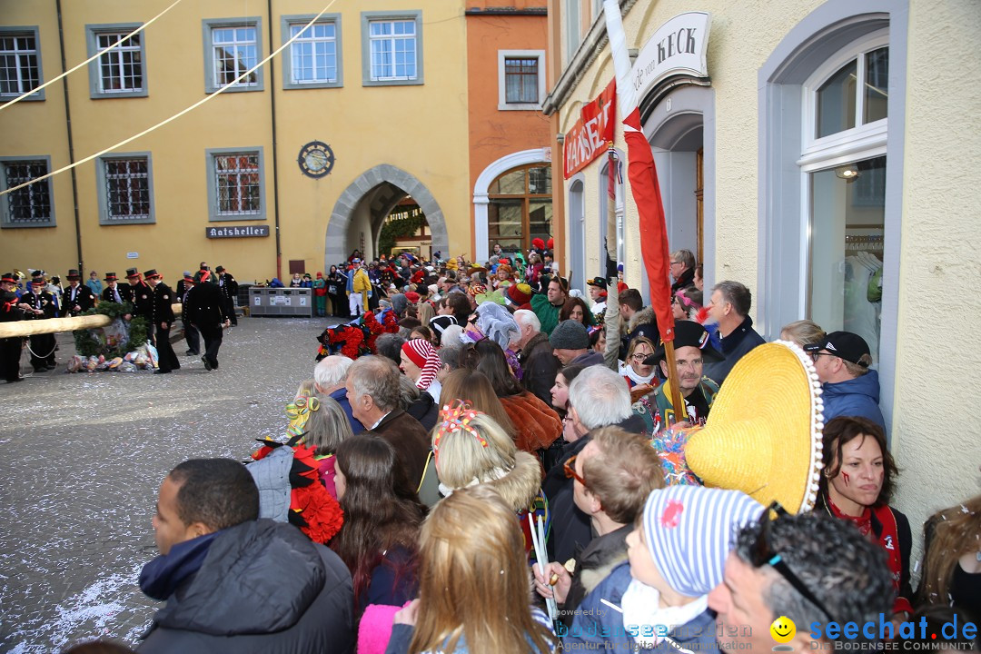 Fasnetsumzug mit Narrenbaumstellen: Meersburg am Bodensee, 24.02.2019