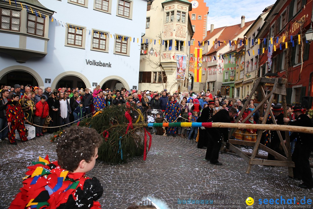 Fasnetsumzug mit Narrenbaumstellen: Meersburg am Bodensee, 24.02.2019