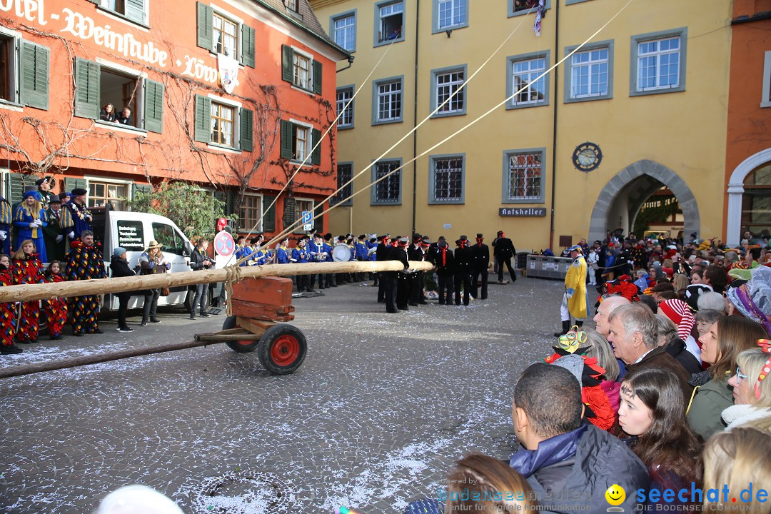 Fasnetsumzug mit Narrenbaumstellen: Meersburg am Bodensee, 24.02.2019