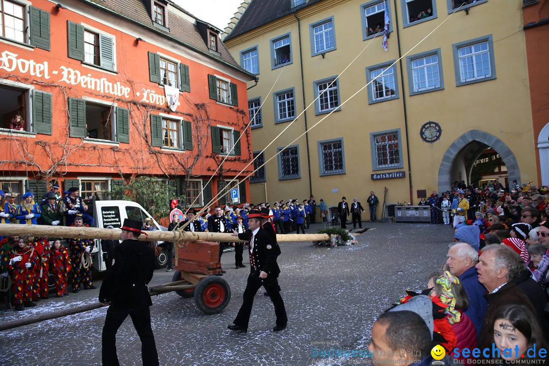 Fasnetsumzug mit Narrenbaumstellen: Meersburg am Bodensee, 24.02.2019