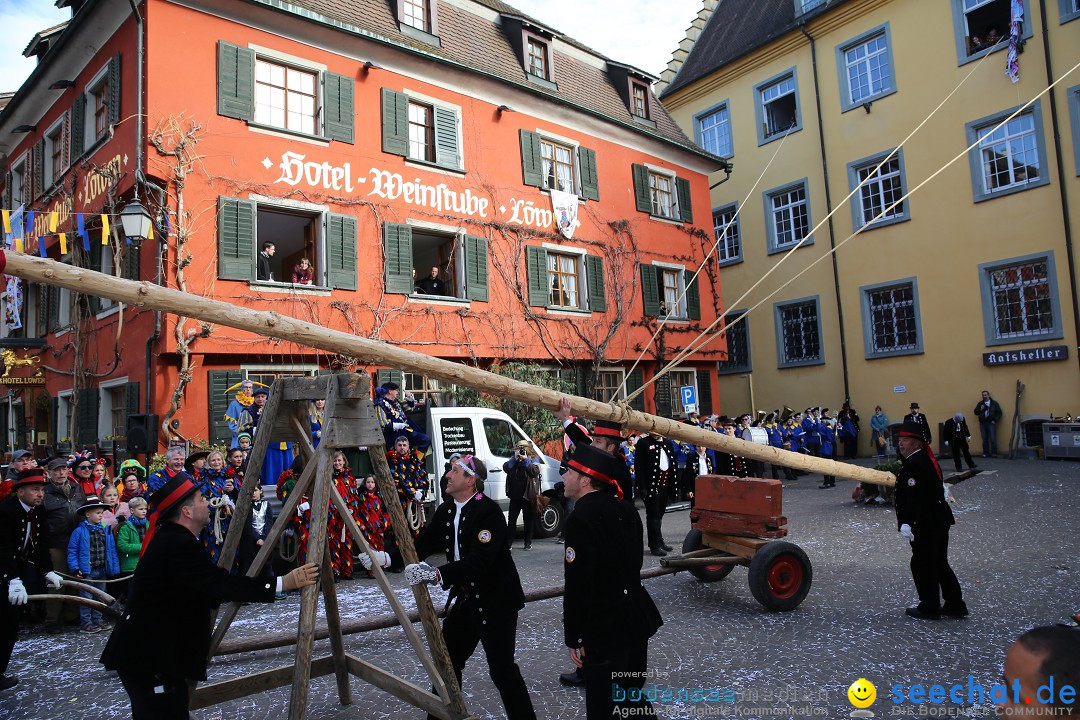 Fasnetsumzug mit Narrenbaumstellen: Meersburg am Bodensee, 24.02.2019