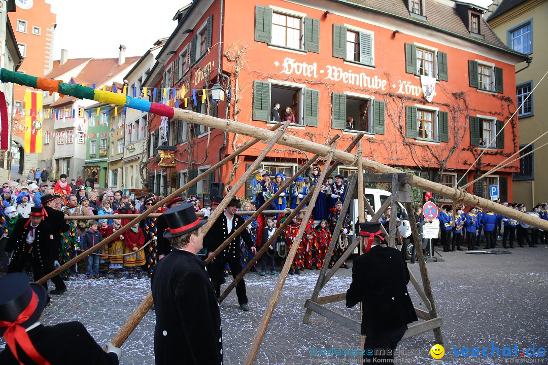 Fasnetsumzug mit Narrenbaumstellen: Meersburg am Bodensee, 24.02.2019