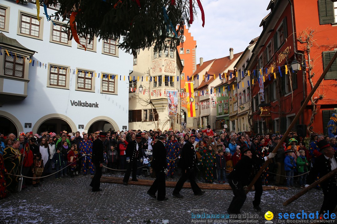 Fasnetsumzug mit Narrenbaumstellen: Meersburg am Bodensee, 24.02.2019