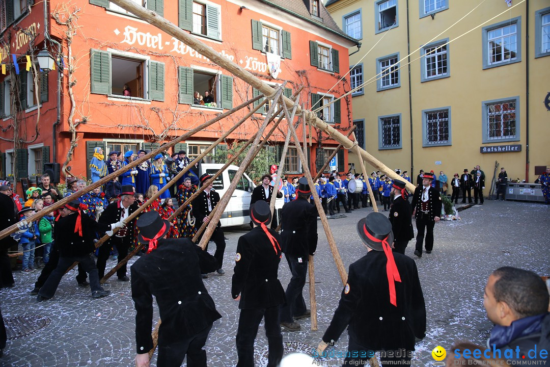 Fasnetsumzug mit Narrenbaumstellen: Meersburg am Bodensee, 24.02.2019