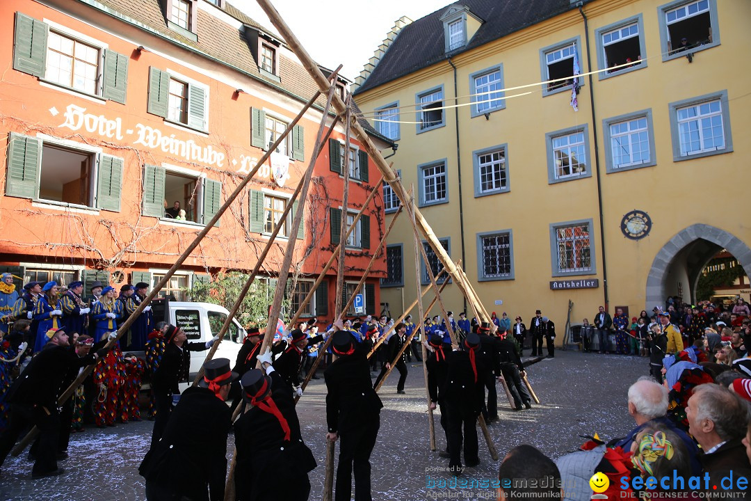 Fasnetsumzug mit Narrenbaumstellen: Meersburg am Bodensee, 24.02.2019