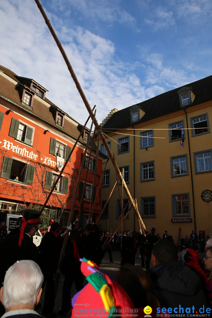 Fasnetsumzug mit Narrenbaumstellen: Meersburg am Bodensee, 24.02.2019