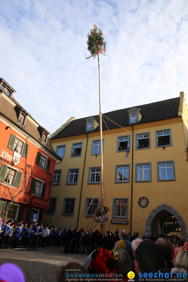 Fasnetsumzug mit Narrenbaumstellen: Meersburg am Bodensee, 24.02.2019