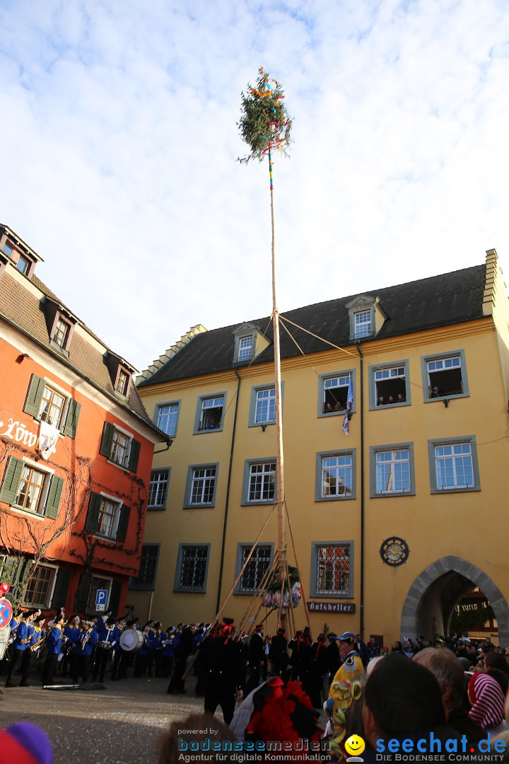 Fasnetsumzug mit Narrenbaumstellen: Meersburg am Bodensee, 24.02.2019