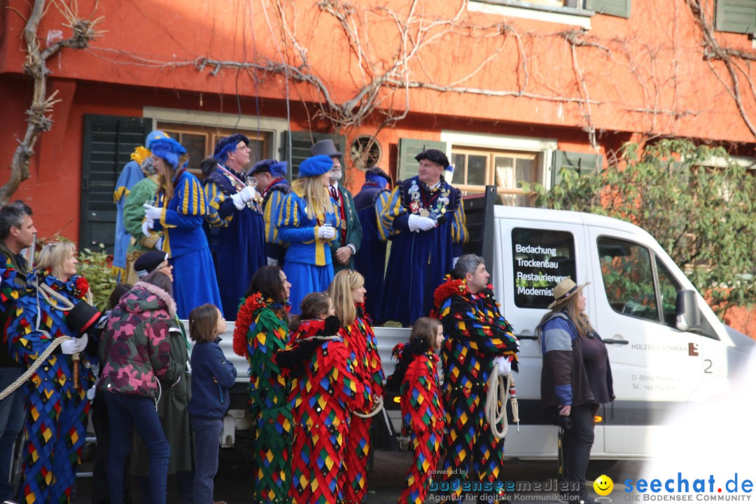 Fasnetsumzug mit Narrenbaumstellen: Meersburg am Bodensee, 24.02.2019